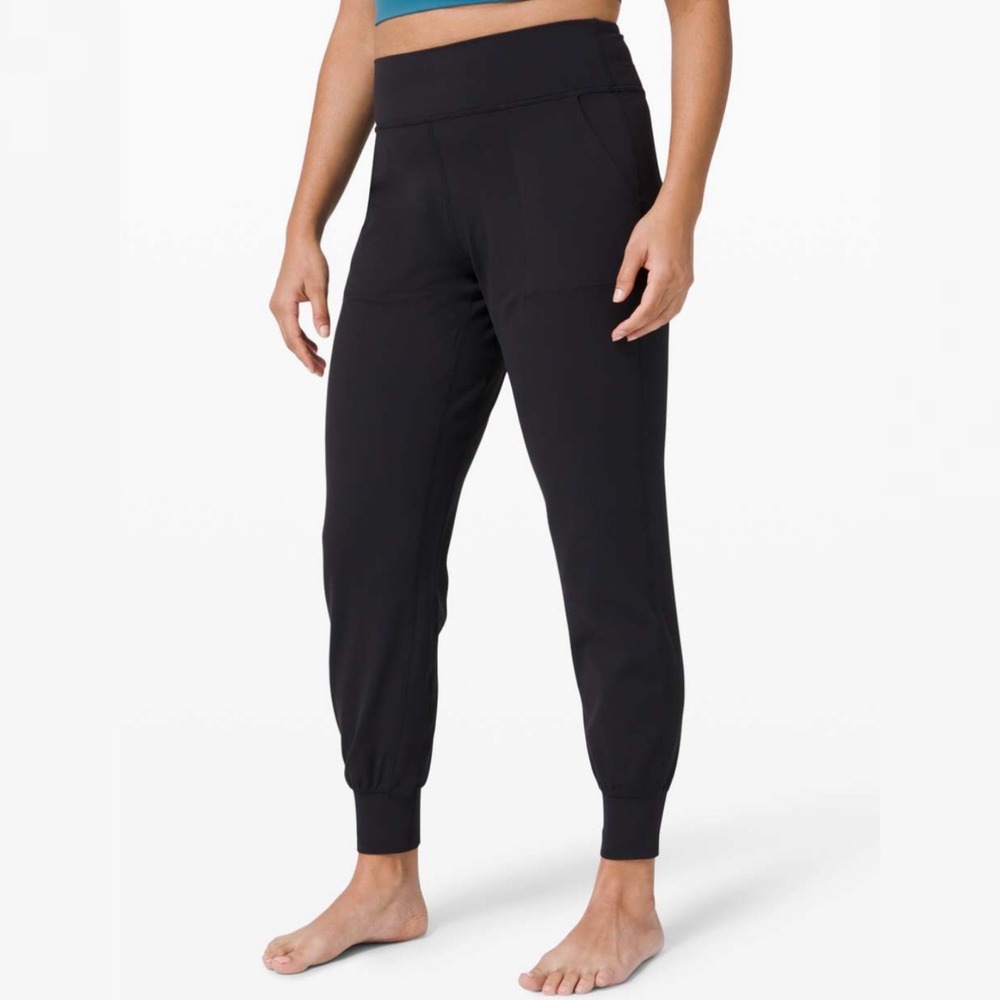 Lululemon Womens Align Joggers Black Sz 6 Nulu High Rise Pants W5DH6S 28" Active